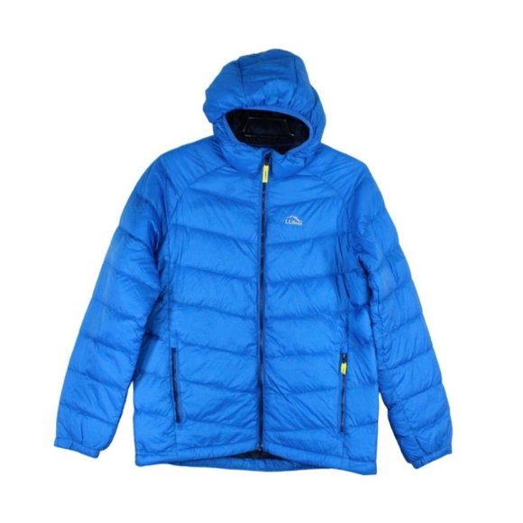 L.L. Bean Other - LL Bean Ultralight 650 Deep Sapphire Nylon Down Hooded Winter Jacket L14-16